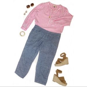 NWT Old Navy Harper Linen Blend Cropped Pants 16